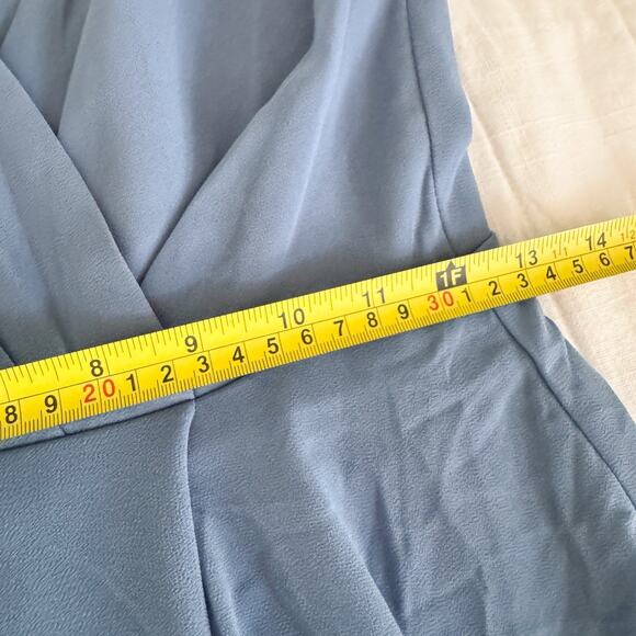 Lulus All About Love Slate Blue Maxi Dress SMALL Lined Formal Chiffon NEW - Picture 9 of 12